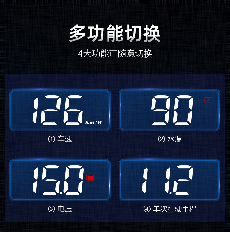 Cross-Border M3 Head-Up Display Hud Car Universal Modified Portable Obd High-Definition Car Display Manufacturer