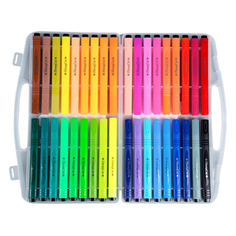 Color medio 981 triángulo lavable acuarela pluma grande titular de la pluma táctil color al por mayor suministros para niños pintura arte pintura materiales