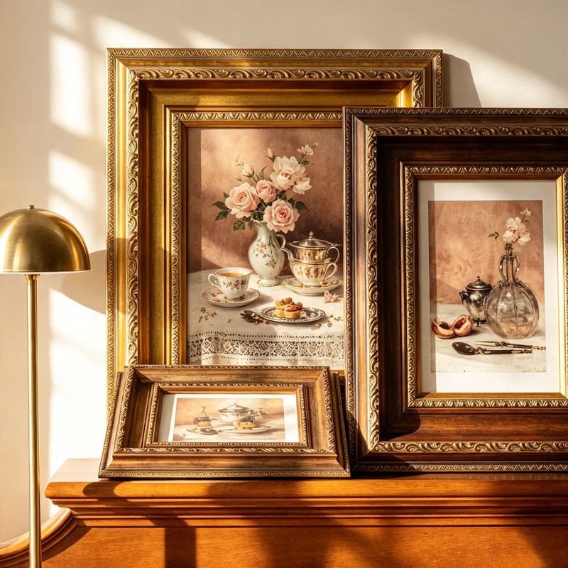 European-style vintage gold photo frame wall-mounted A4 picture frame empty frame for decoration combination A3 oil painting frame outer frame customization