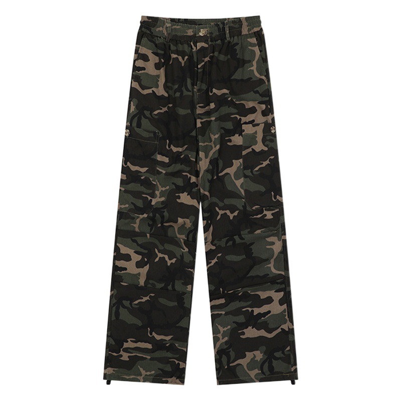 OREETA丨クロスボーダーアメリカン迷彩オーバーオール、調節可能なレギンス、アウトドアオーバーオール、男性用トレンディなブランド迷彩パンツ