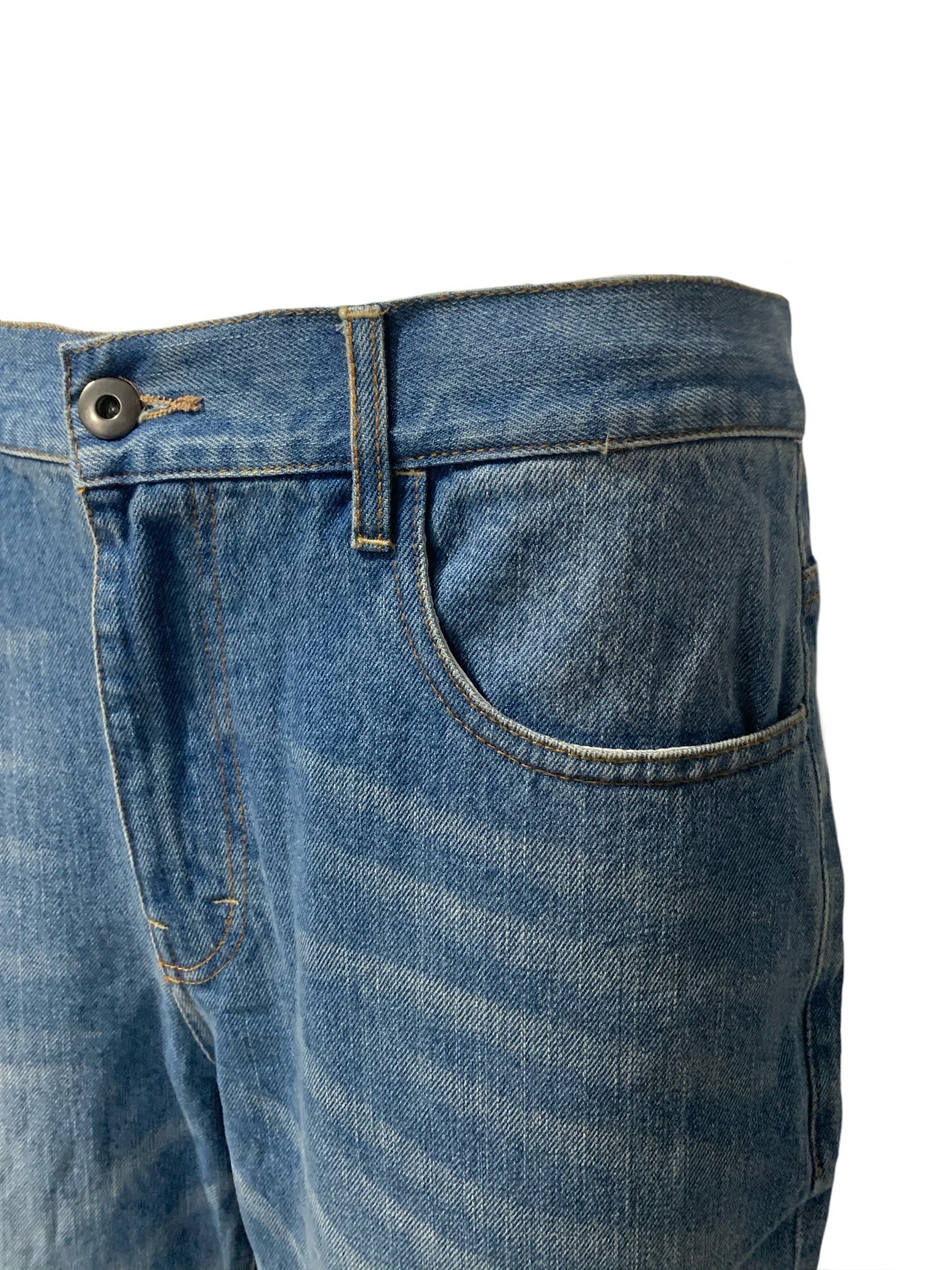 KAPITAL VINTAGE Kazuhiro Hirata ins style cactus embroidery handmade patch loose large size jeans_voghion.com