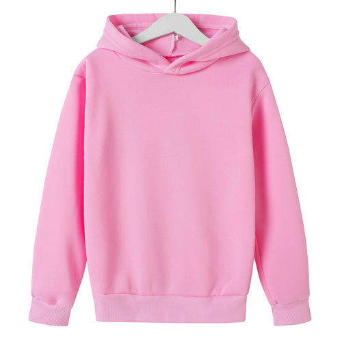 Children's Sweatshirt Combo Set - Autumn/Winter New Arrival Solid Color Boys' Long-Sleeve and Girls' Short-Sleeve Baby Hooded Tops