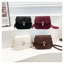 2025新款印花女包单肩包流行水滴锁扣腋下包小包包斜挎包简约百搭
