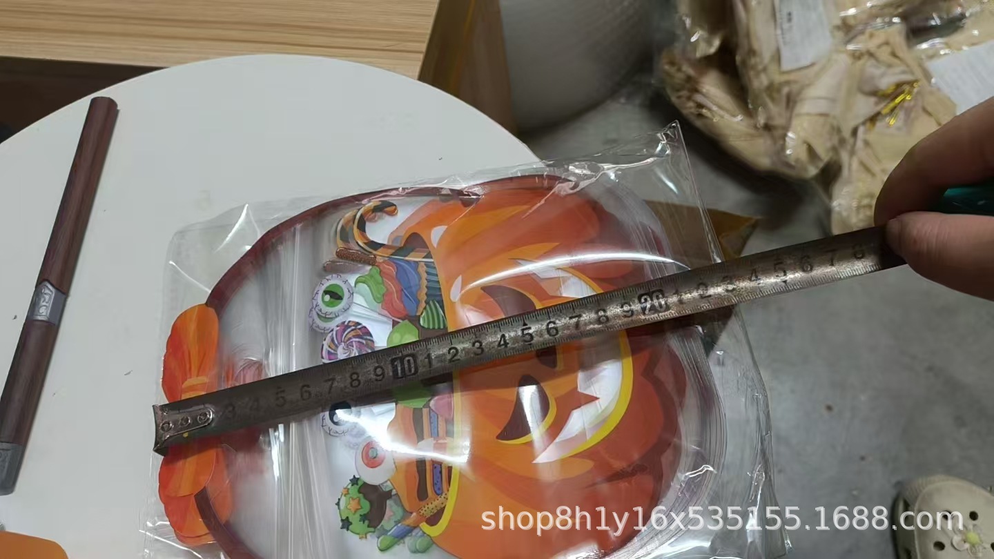 Amazon nuevo producto Favor Bags Transparent Pumpkin Halloween decoración de bolsas de dulces transparentes