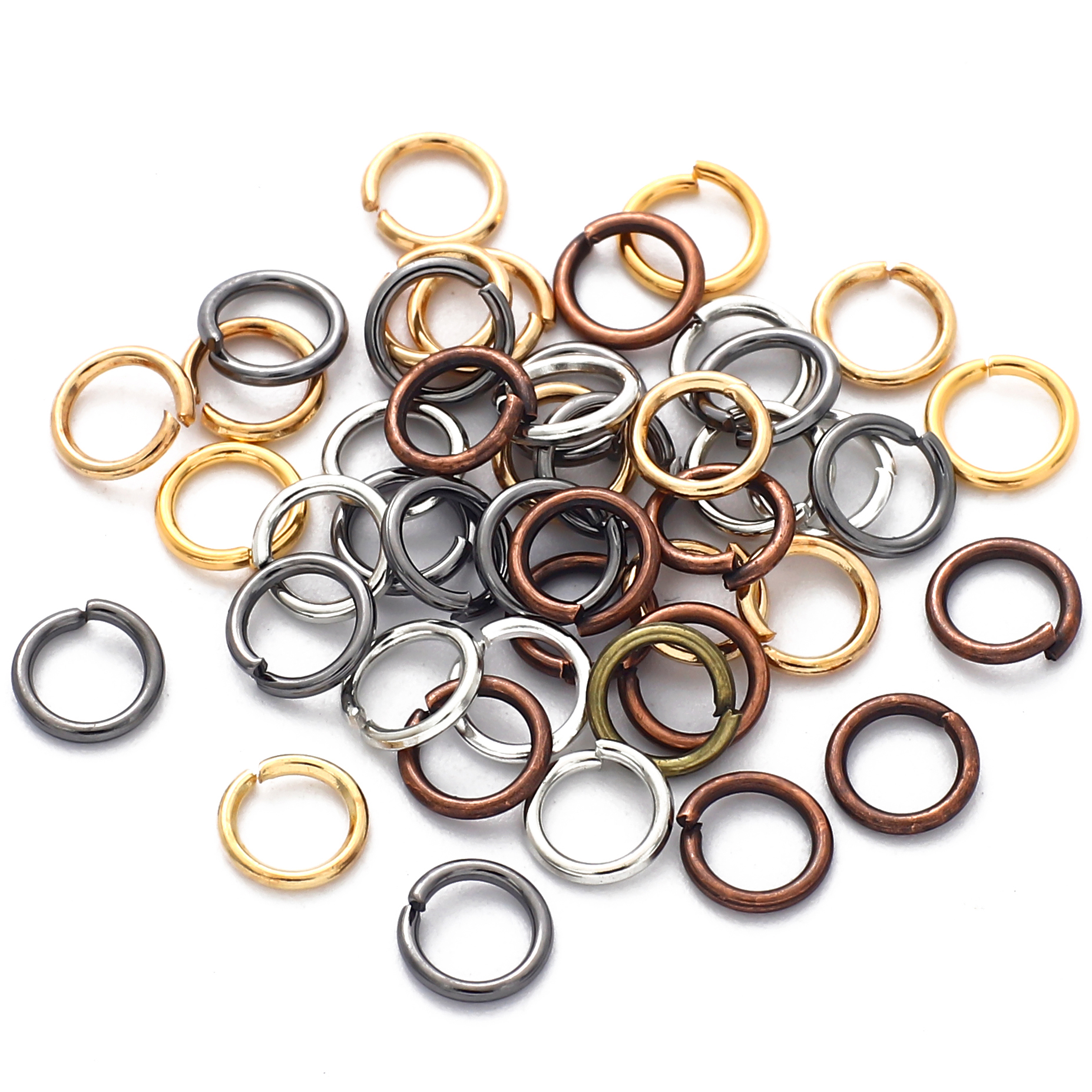 1#0.5*3mm 7색 혼합 색상| 철 단일 원형, 약 500개