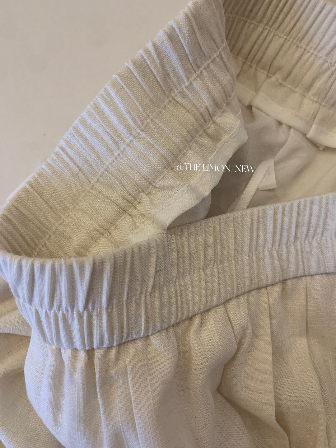 Quần ống rộng nữ vải linen phối cotton dáng suông mùa hè — Xám gạo, Xanh xám nhạt, Xanh đen, Cam bí ngô chi tiết 16