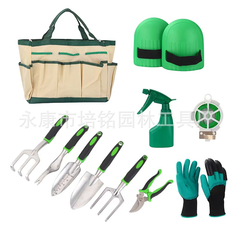 Venta directa de fábrica Juego de 13 piezas de Amazon transfronterizo Juego de herramientas de jardín de aleación de aluminio de 11 piezas