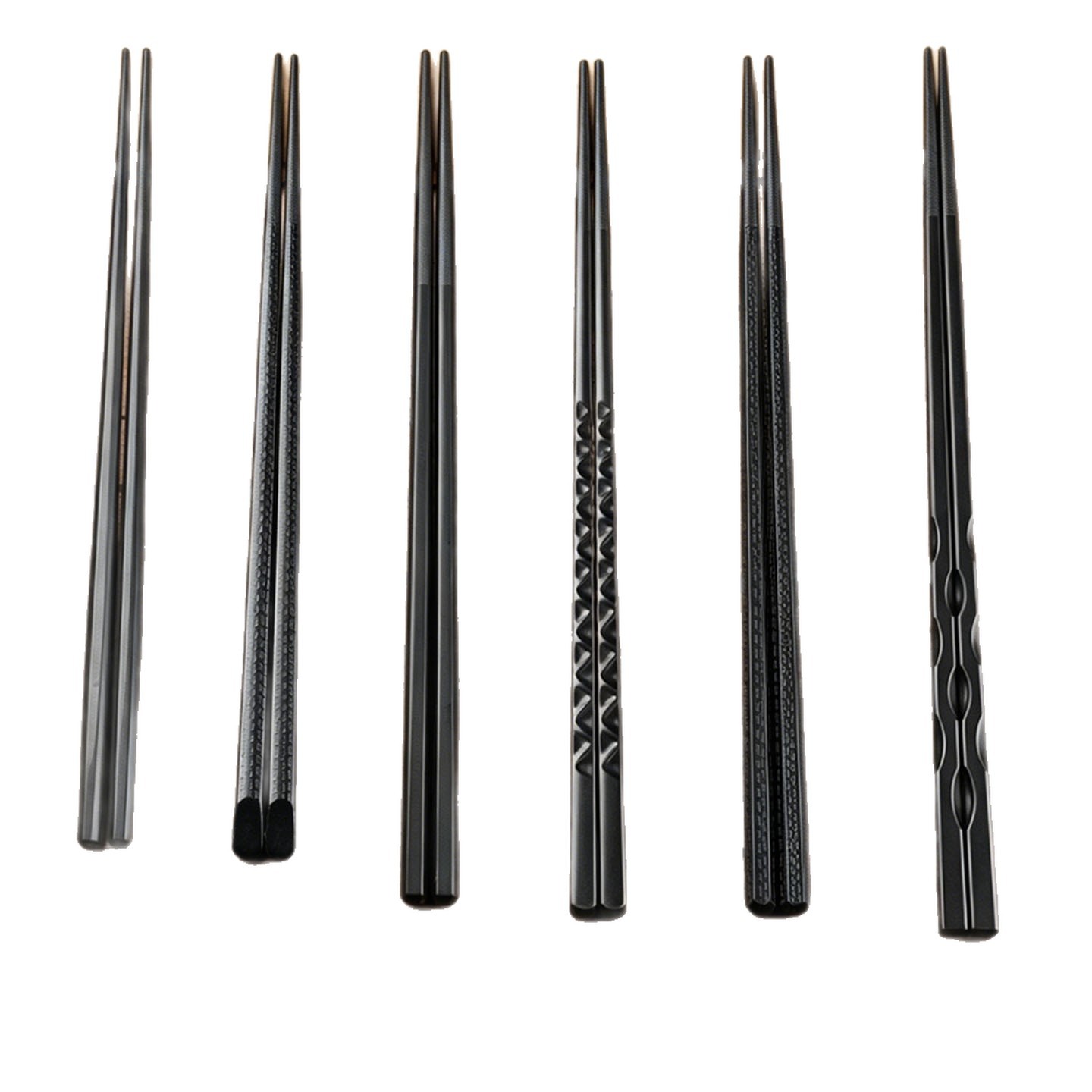 10 palillos de aleación japonesa doble restaurante comercial sushi especial punta hexagonal anti-mould resistente a altas temperaturas antideslizante de alta calidad