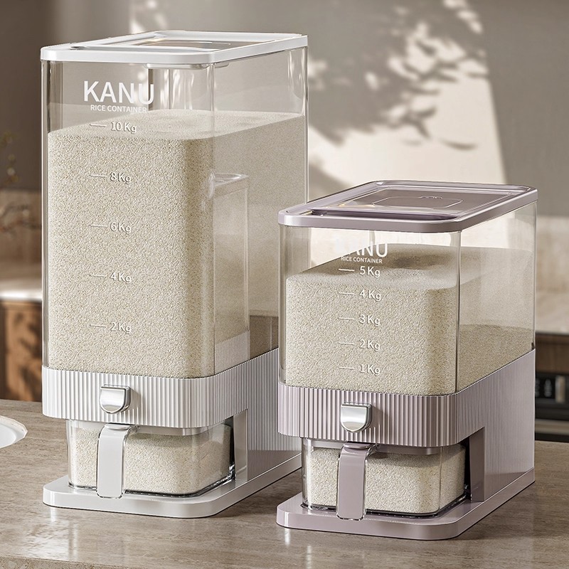 Barril de arroz doméstico 2025 nuevo tipo a prueba de insectos a prueba de humedad de grado alimenticio sellado barril de arroz caja de almacenamiento de arroz caja de almacenamiento de grano de arroz