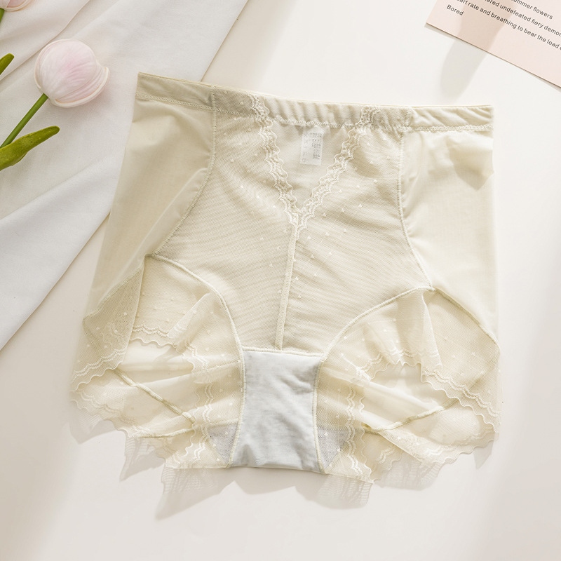 Bragas de seda de hielo que no dejan marcas, abdomen invisible femenino, encaje sexy 2024, nuevos pantalones cortos antibacterianos de entrepierna de algodón puro, refrescante