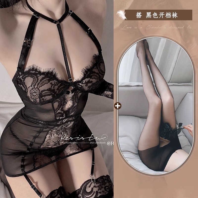 블랙 + 블랙 가랑이 없는 양말
