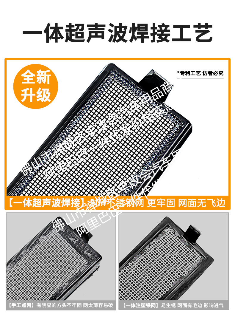 Suitable for Toyota Crown Land Cruiser Integrated Welding Car Insect-Proof Net Front Grille Special Modification Decorative Strip Accessories