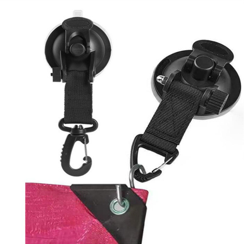 Car tent suction cup buckle home outdoor travel portable suction cup hook carabiner reusable wholesale