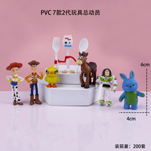 巴斯光年 7款玩具总动员 胡迪翠丝叉叉兔哥动漫公仔模型蛋糕摆件