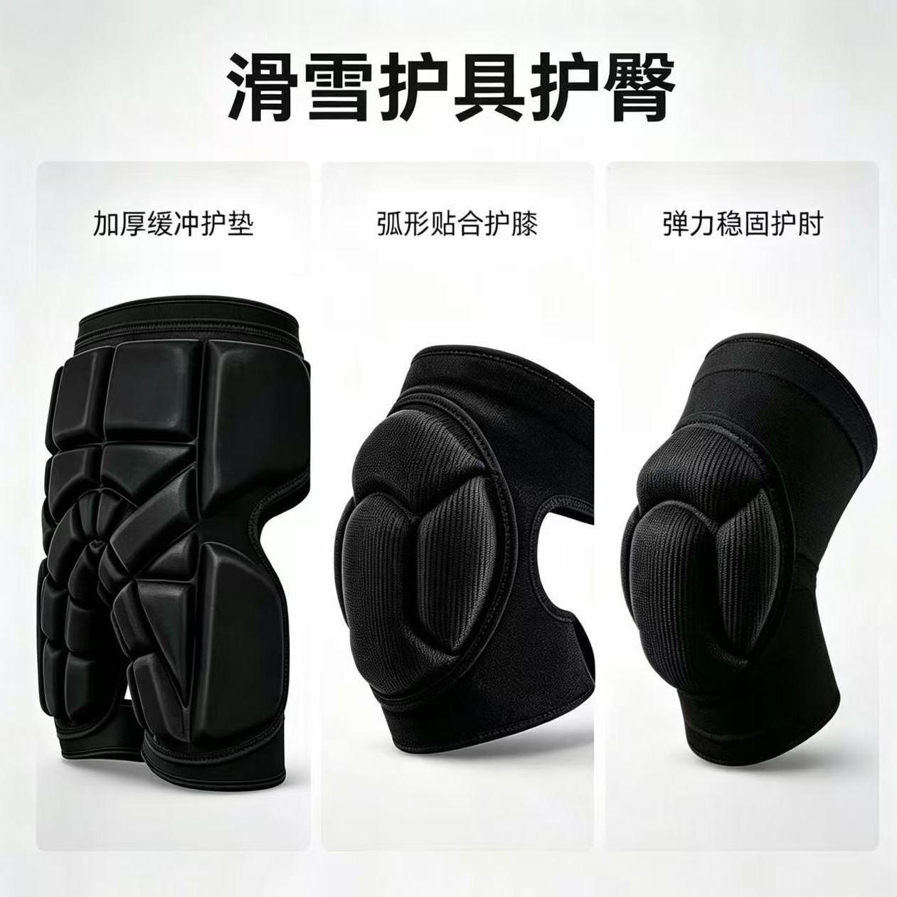 Skiing Hip Protection Gear, Thickened Anti-Fall Hip Protector for Outdoor Use, Roller Skating, Ice Skating, Shock-Absorbing Protective Gear Set
