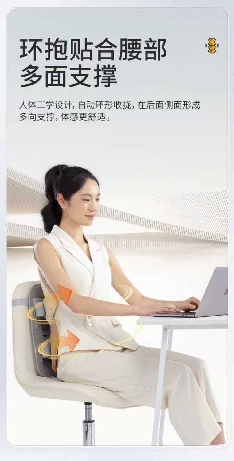 Nortech Lumbar Support Cushion for Long Sitting, Ergonomic Seat Cushion for Office and Car, Lumbar Support Gift