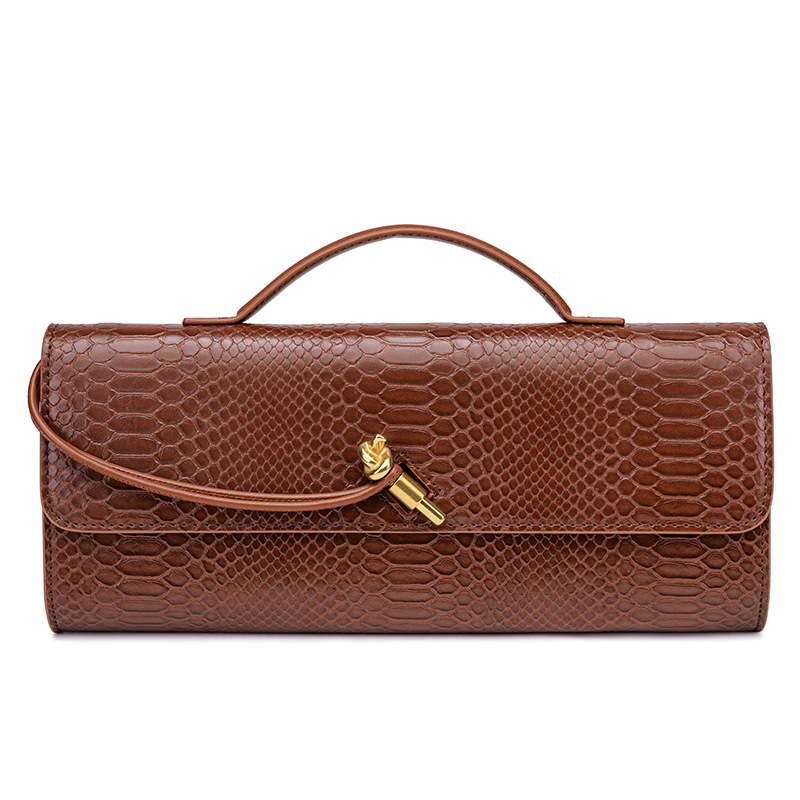Amazon Best-Seller Snakeskin Hand-Woven Bag, Fashionable Luxury Niche Evening Baguette Shoulder Bag For Women - Thumbnail 7