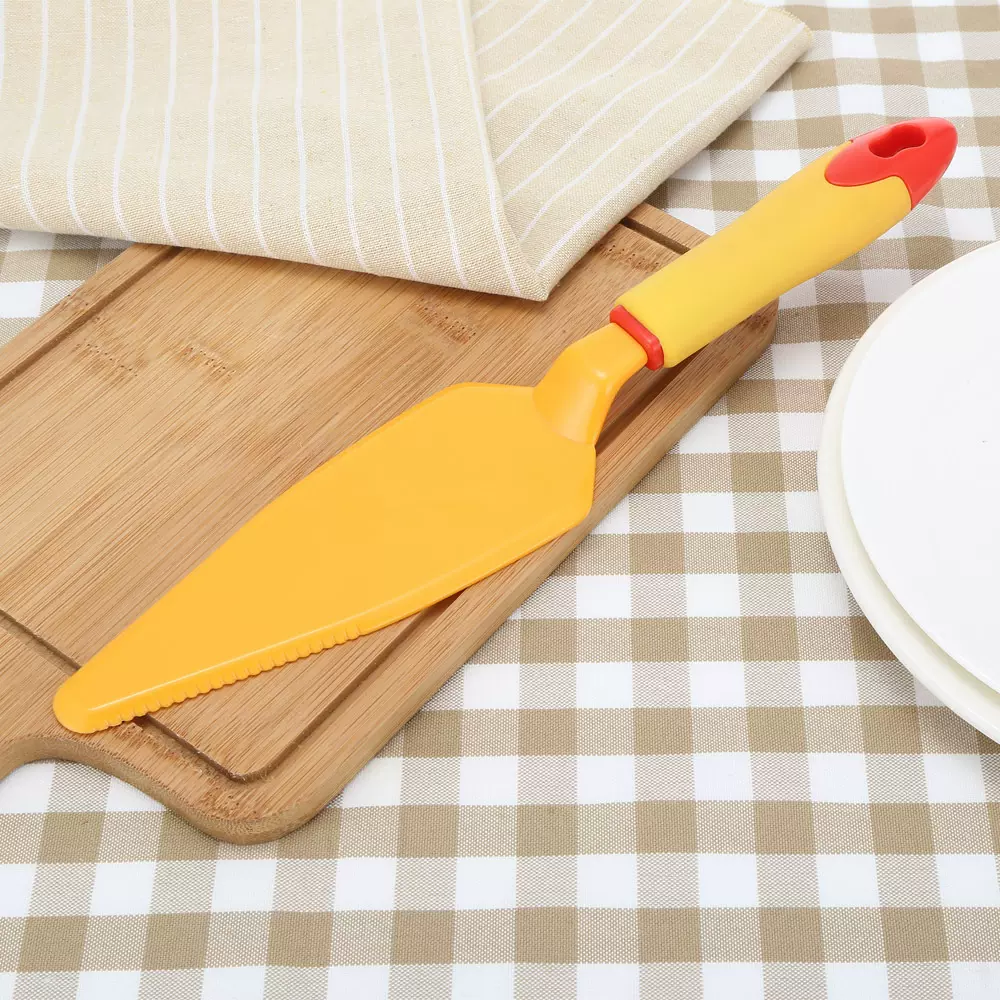 厂家直销现货批发ABS可爱蛋糕铲创意披萨刀塑料蛋糕铲带齿蛋糕铲