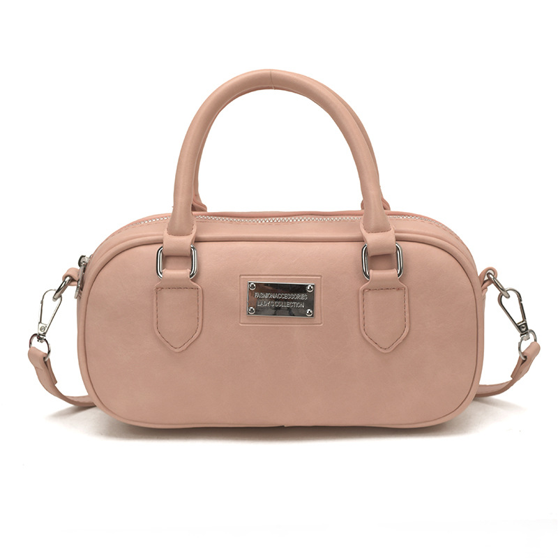 Retro Niche Baguette Bowling Bag For Women, New Simple Versatile Handbag, Single Shoulder Crossbody Boston Bag - Thumbnail 5