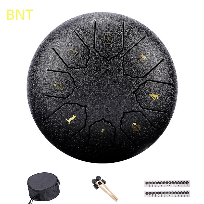 Steel Tongue Drum 6 Inches 8 Notes C Major Soft Bag Mallet Meditation and Relaxation Suitable for Beginners Sound Therapy Instrument