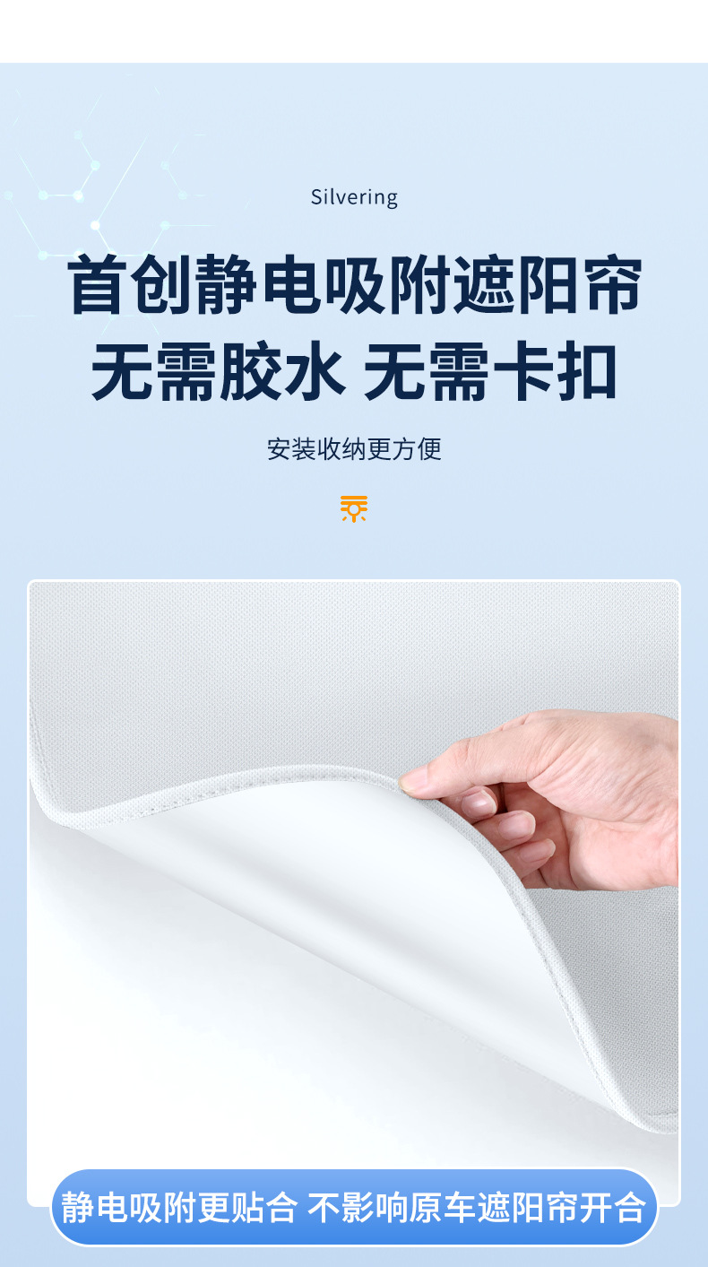 Suitable for Volkswagen 12-19 Sharan Sunroof Electrostatic Sunshade Heat Insulation Sun Protection Privacy Sunshade Opaque