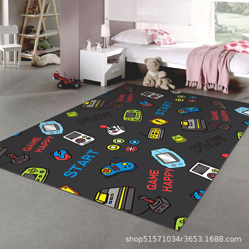 Máquina de juego al por mayor transfronteriza alfombra de dibujos animados de videojuegos mango juego alfombra cyberpunk e-sports alfombra decorativa