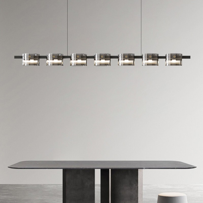 Italian Minimalist Restaurant Chandelier Simple Bar Home Creative High-End Designer Black Glass Nordic Island Table Lamp
