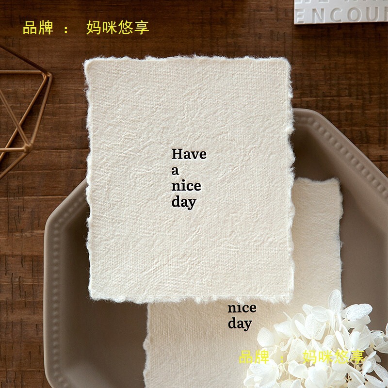 Minimalist Style Artistic English-Style Cards with Rough Edges, Nail Art, Jewelry, Photography Props, Background Decorations, and Ornaments Available for Wholesale