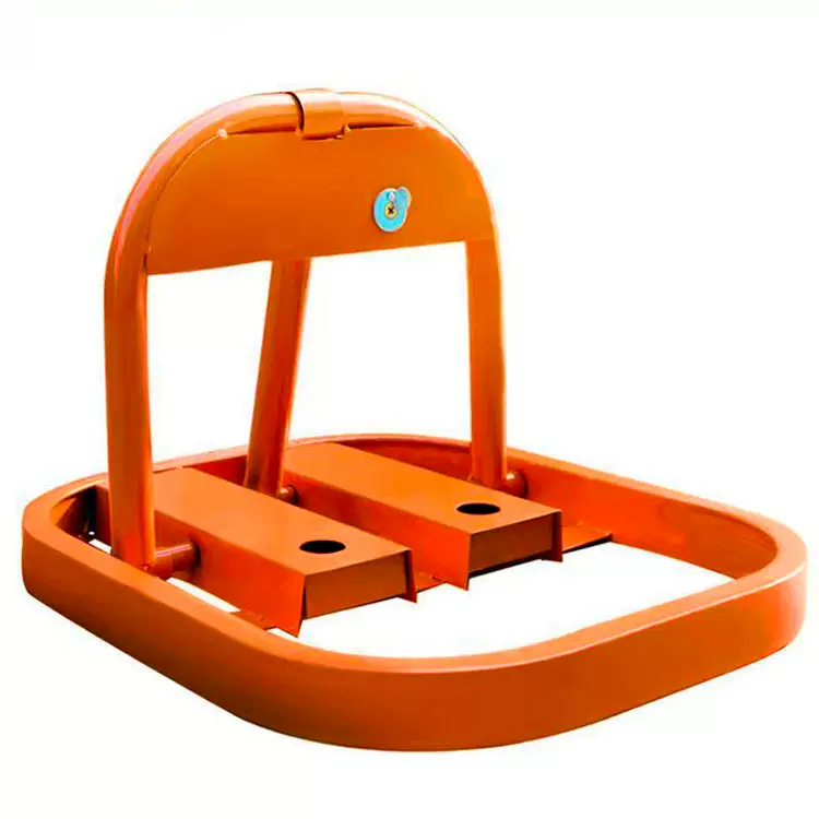 停车场占位锁加厚通开制做地锁陆霸橘红O型车位锁工厂加厚防撞锁