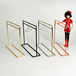 Original Patented Full-Size Simple Iron Clothes Hanger Bjd Doll Toy Furniture Small Cloth Clothes Hanging Iron Frame Strange Height