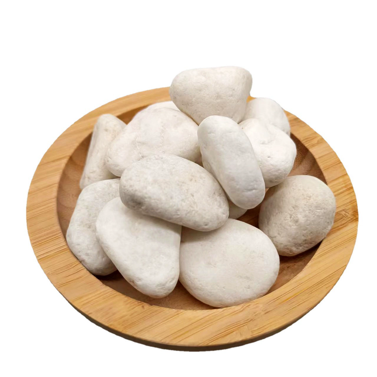 Оптовая продажа фабрики белый галечный белый камень украшение дороги тротуар пейзаж аквариум белый камень