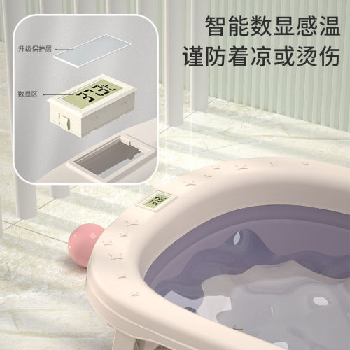 Foldable bathtub baby bathtub baby foldable sitting and lying large bathtub home newborn children's supplies