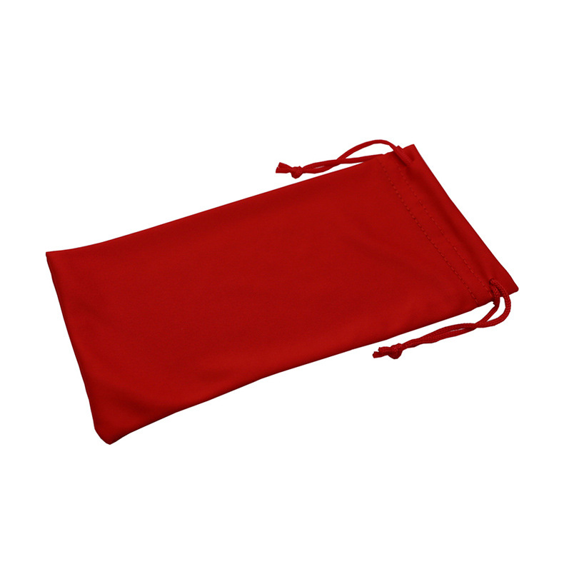 In Stock Wholesale New Microfiber Glasses Bag Solid Color Drawstring Bundle Cellphone Storage Bag Sun Glasses Cloth Pouch display picture 1