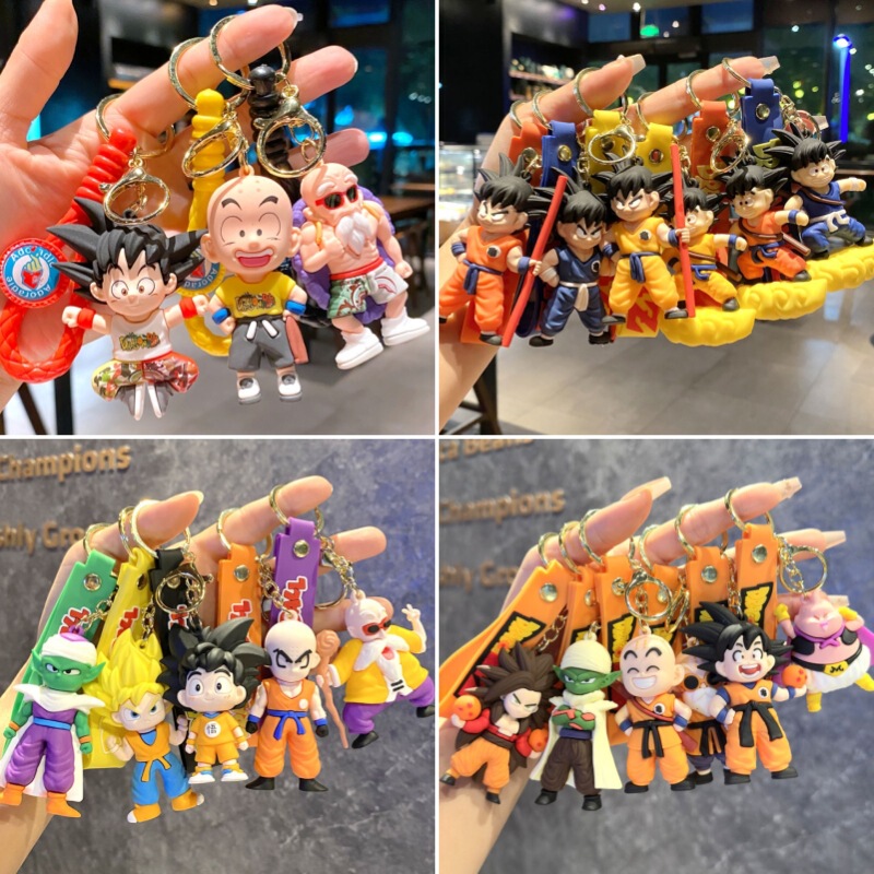 New Cartoon Animation Dragon Ball Keychain Exquisite Doll Pendant Car Key Chain Personalized Small Gift Wholesale