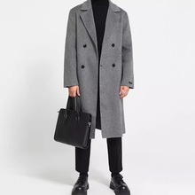 秋冬季长款过膝双面羊绒大衣男高端韩版西装宽松羊毛呢子风衣外套
