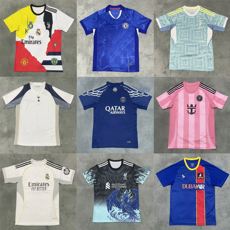 Paris Football Uniforms Real Madrid Barcelona Chelsea Atletico Madrid Juventus Miami Roma Boca Marseille Football Tottenham Uniforms