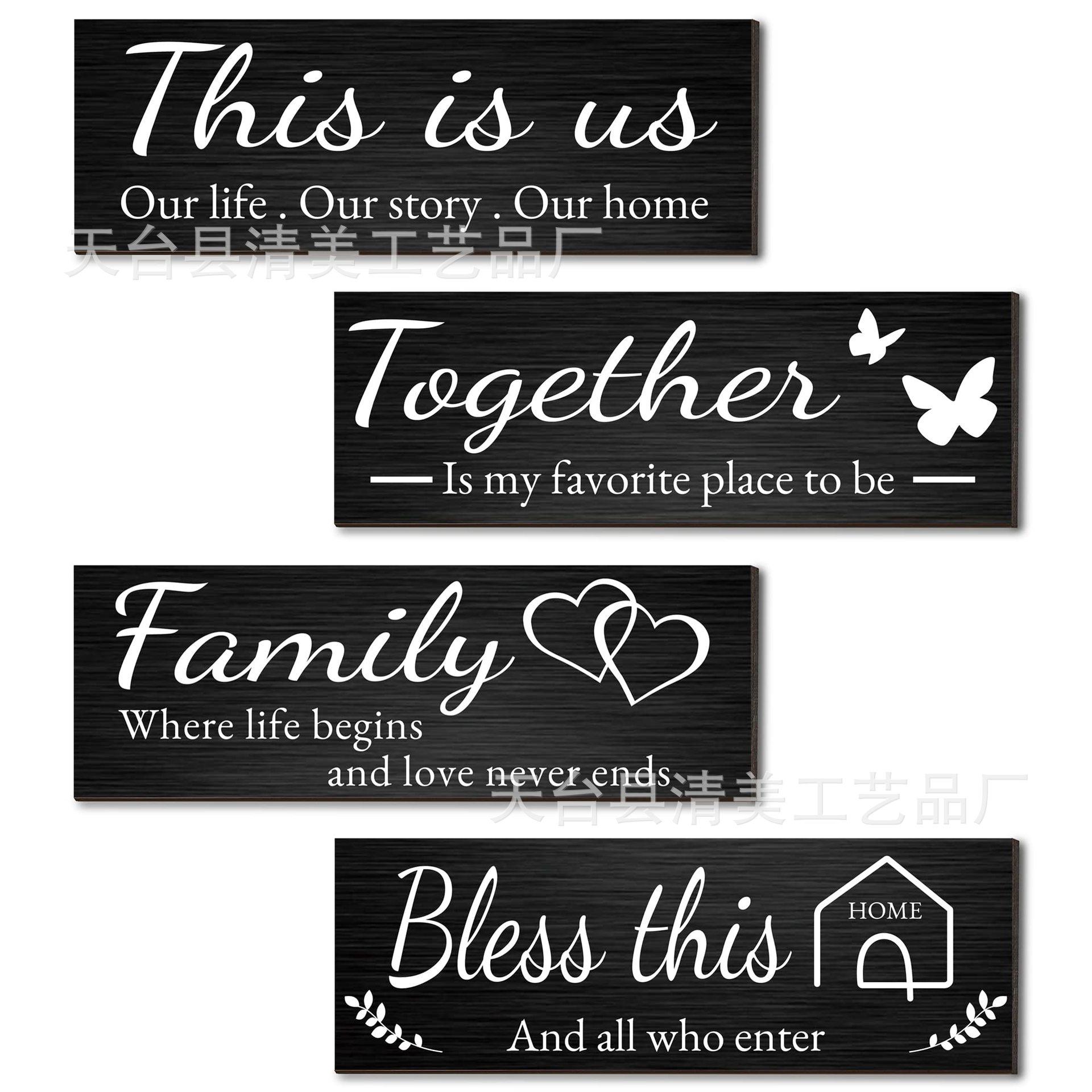 Fabricantes transfronterizos decoración de paredes de oficina etiqueta de listado de madera guía pastoral creativa letrero de tienda citas