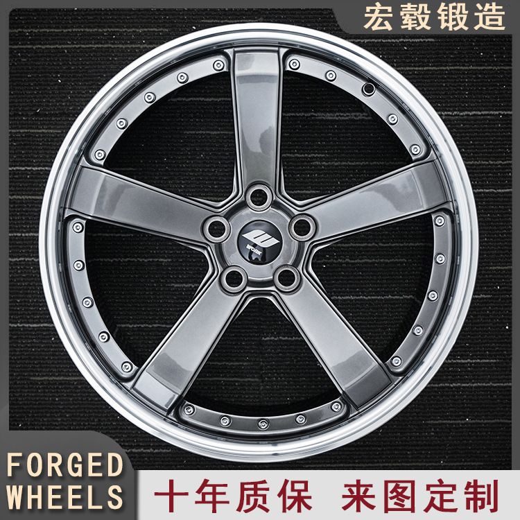 宏毂锻造轮毂改装17/18/19/20/21/22寸铝合金6061-T6适用于全车型