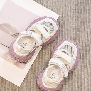Girls' Sandals Summer 2025 New Children's Shoes Little Girl's Net Shoes Summer Sports Sandals Breathable Big Children's Shoes