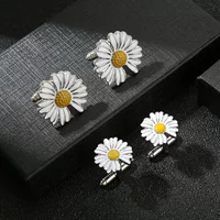 AliExpress Amazon новые круглые лакированные запонки из мятых хризантем Подсолнух мужские запонки для рубашки