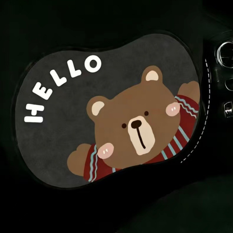 Design, Katong Chair back anti-kick pad - short-anti-kick-pad-vintage-animal-grey-big-face-bear-single