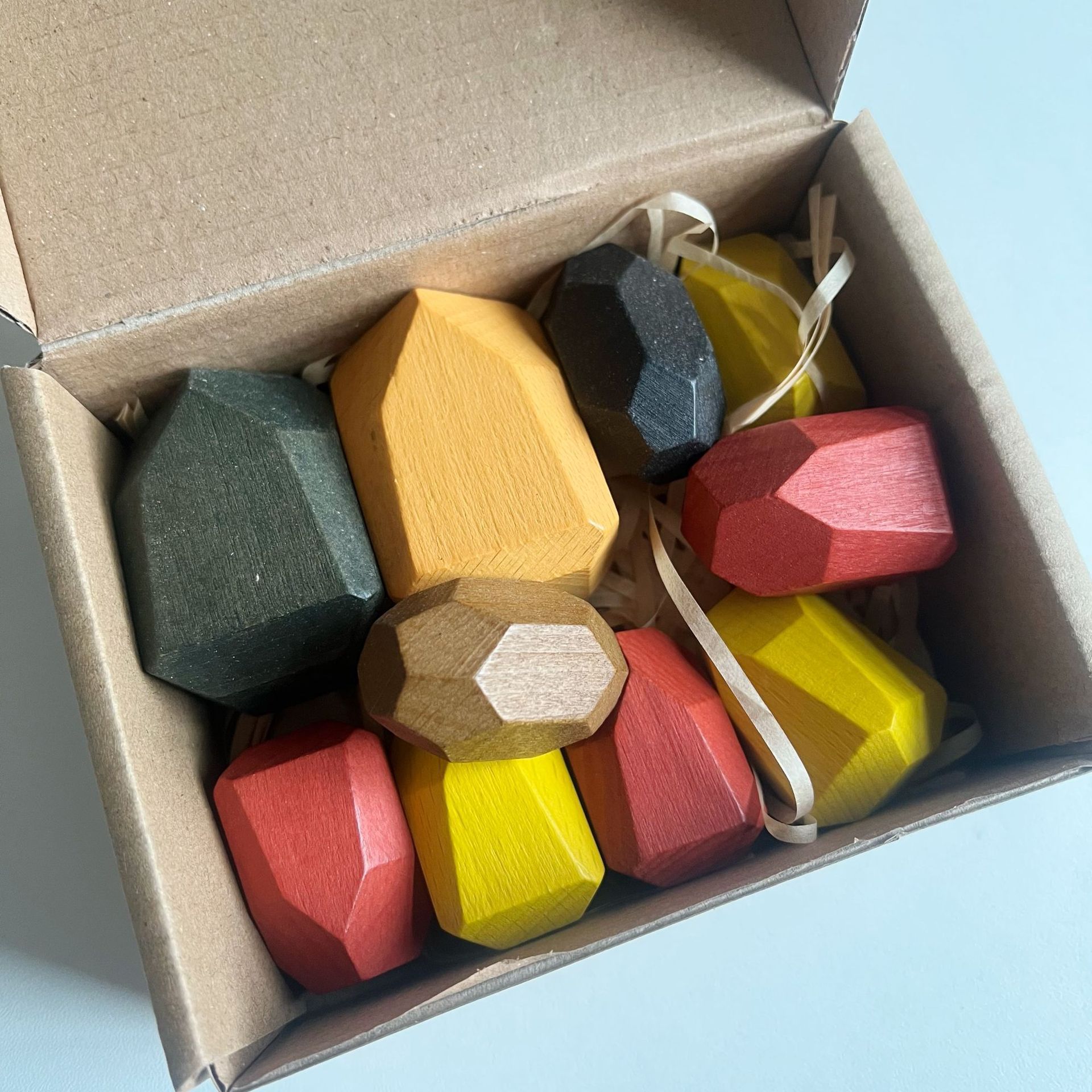 Weiweihu Juego de piedra apilada de color de madera Venta caliente transfronteriza de bloques de construcción de Jenga Juguetes educativos de entrenamiento de integración sensorial para niños