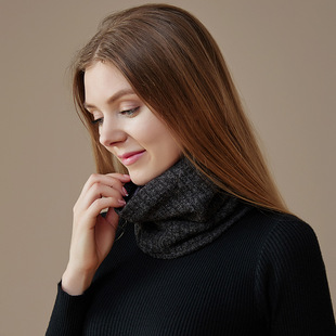 Korean Style Velvet Neck Scarf, Versatile in Winter, Warm and Cold-Proof, Thickeneded Knitted Scarf, Autumn and Winter Fashionable Pullover Scarf to Heattech