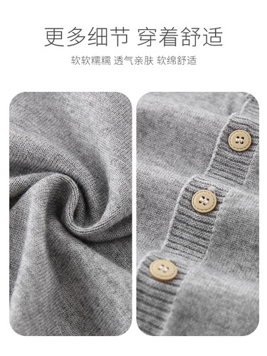Fall New Arrival A-Type Baby Knitted All-in-One Suit for Toddlers and Kids, Boys' Autumn Outfits and Crawling Wear