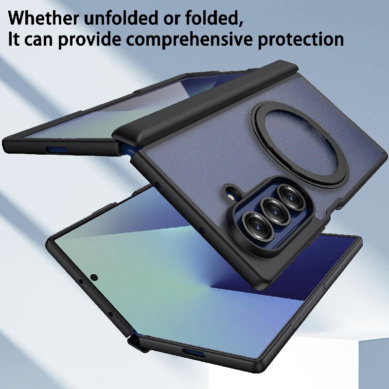 简约肤感360旋转支架适用三星Z Fold7手机壳防摔折叠屏PC硬防刮花|undefined