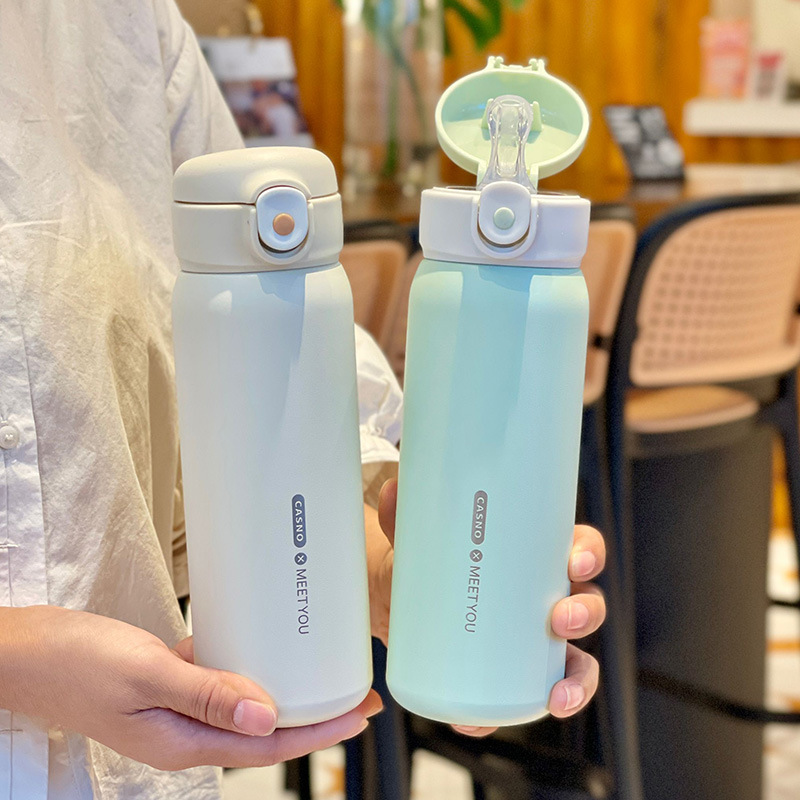 New Style Thermos Cup for Women with Straw, Stainless Steel, High-Looking Adult Water Cup for Kidsren, Students, Pregnant Women and Maternity