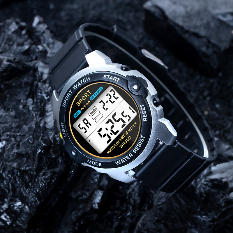Moda juvenil deportivo nocturna relojes electrónicos relojes electrónicos de alarma al aire libre estudiantes de secundaria al por mayor