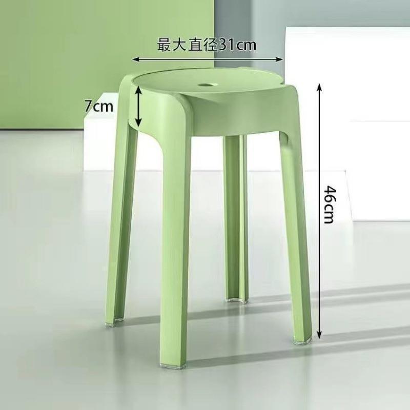 Taburetes de plástico gruesos taburetes redondos altos para el hogar apilables taburetes de mesa de comedor taburetes de respaldo sillas de molino de viento ciclón