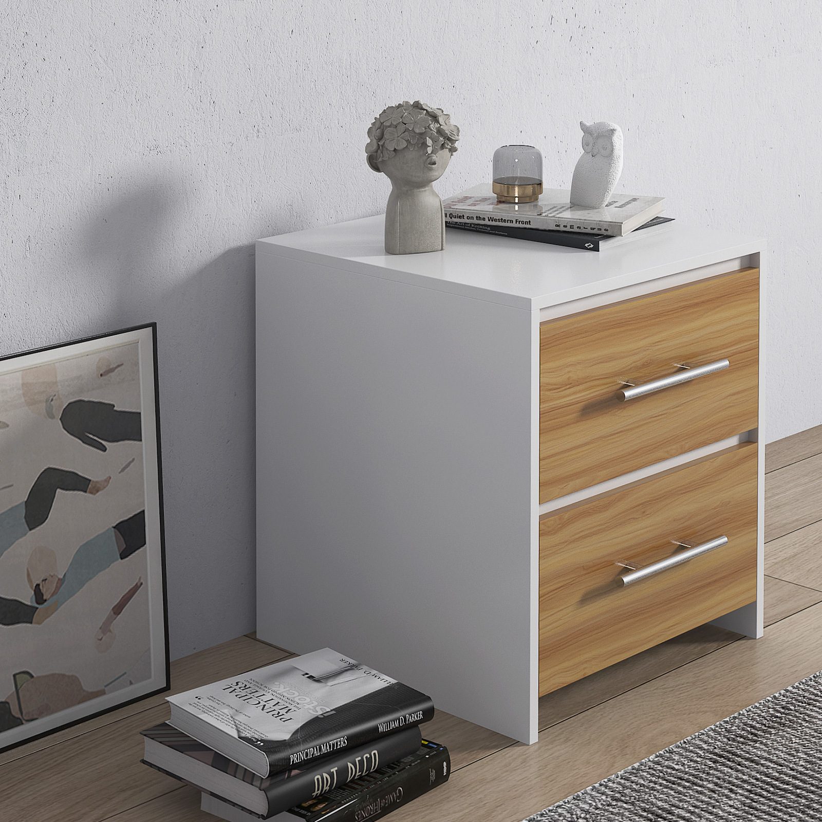 [Luz Vida Hogar] Luz de lujo mesita de noche simple moderna pequeña mesa simple dormitorio gabinete sofá gabinete lateral