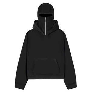Winter New American Style Youth Fashion Distinctive Street Sweatshirt Fashion Brand Round Neck Long Sleeve Double Hat Cardigan Jacket